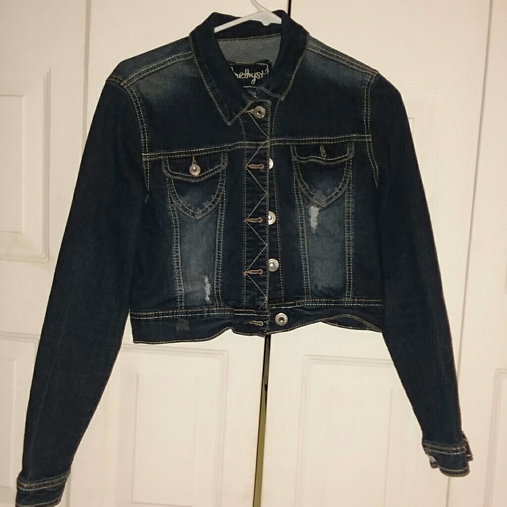 Amethyst Crop Jean Jacket